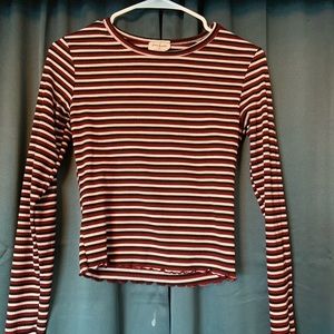 Stripped cropped long sleeve